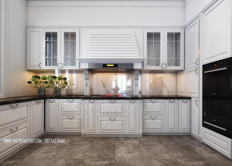 Mẫu tủ bếp tân cổ điển – Vinhome Mẫu tủ bếp tân cổ điển – Vinhome