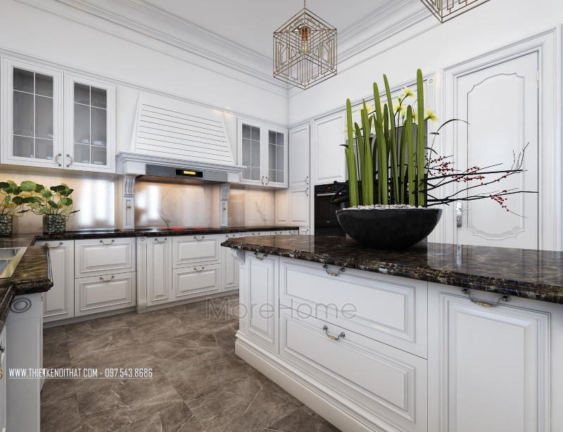 Mẫu tủ bếp tân cổ điển – Vinhome Mẫu tủ bếp tân cổ điển – Vinhome